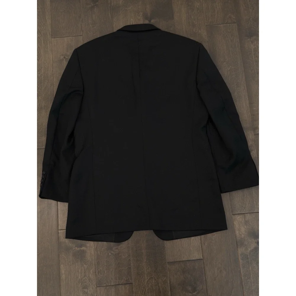 Jones New York‎ Sports Coat Suit Mens Size 41R Black 3 Button Wool Blend Blazer